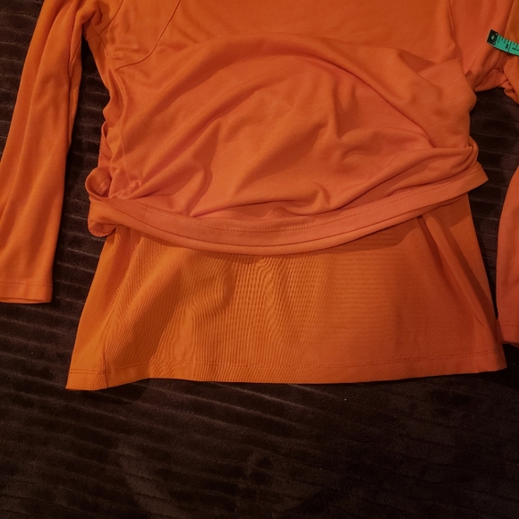 Faux shrug top with mesh tummy panel. - Picture 4 of 5